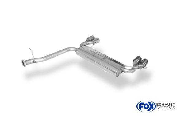 Endschalldämpfer quer Ausgang rechts/links - 2x80 Typ 13 rechts/links passend für: Honda Prelude BB2/3